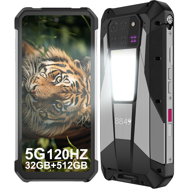 【No night vision thermal imaging】 Tank 3 Pro mobile phone, 6.79-inch display, 100-inch projection, built-in 15500mAh battery (15 days of battery life), flashlight 1000 lumens, 32GB RAM, 512GB ROM, built-in GPS, 120Hz refresh, 120W fast charging.